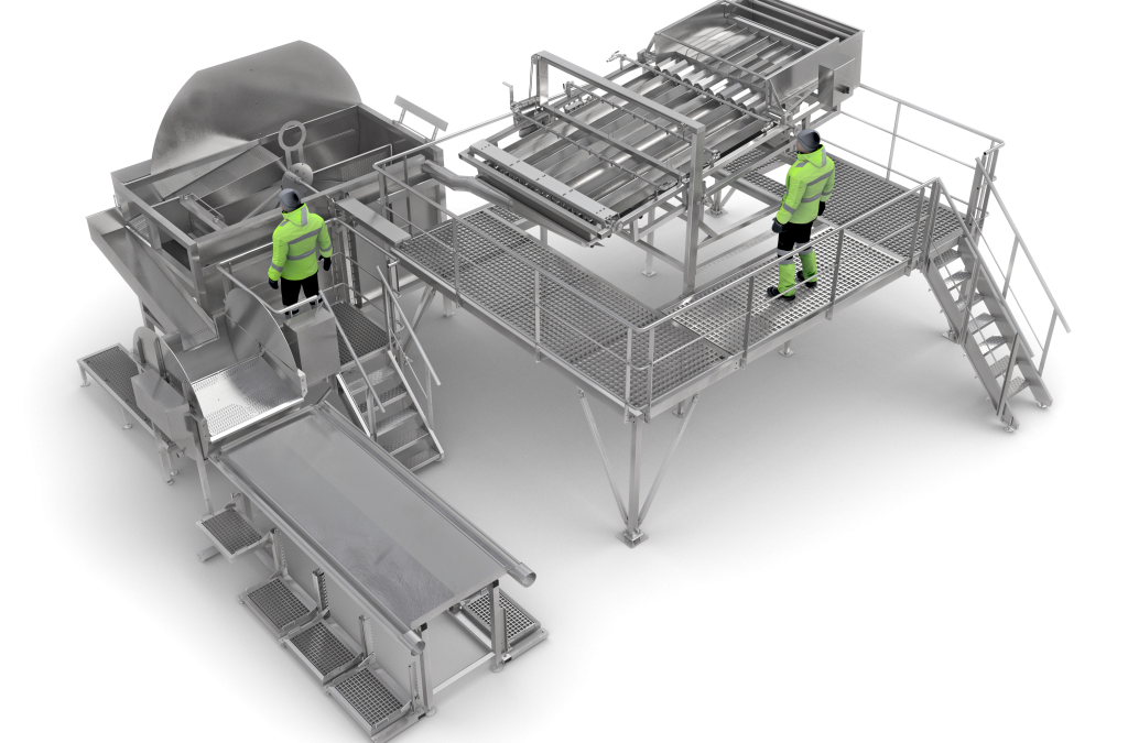 Sorting line with vaccination station